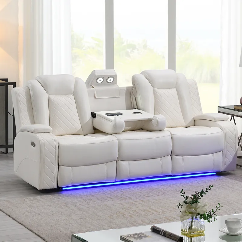 Orion II Sofa W Power Footrest & Headrest-White