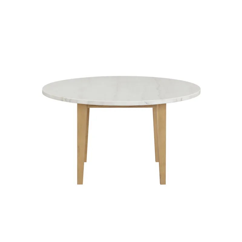Essence 54" Round Dining Table W/Marble Top-Natural