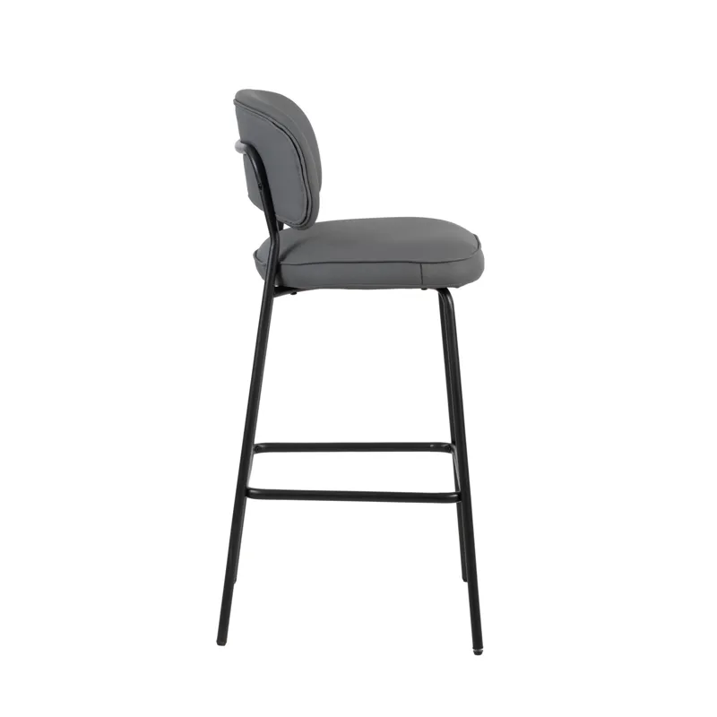 Blythe Gray Vegan Leather Bar Chair(2 Per Carton)
