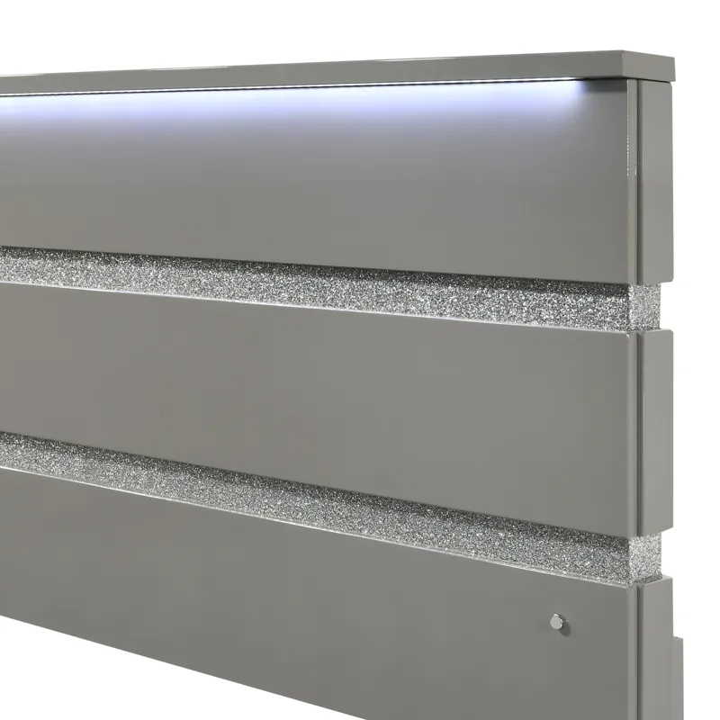 Paradox Platform Bed Headboard-Gray - Queen