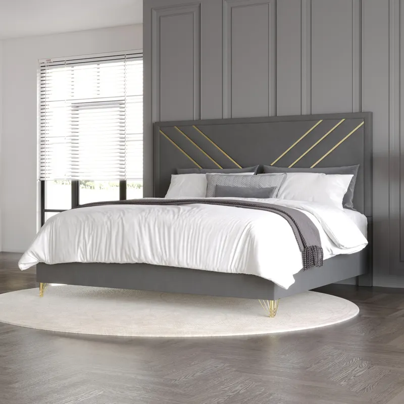 Symmetry Panel Side Rails-Charcoal - Queen/King