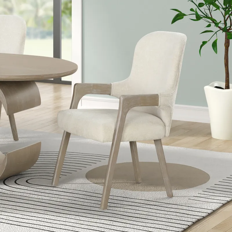 Gwendolyn Upholstered Arm Chair(2 Per Carton-Cerused Taupe