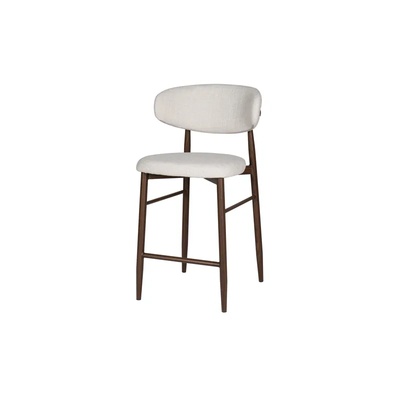 Royce Counter Chair W/Walnut Metal Frame-Beige(2 Per Carton)