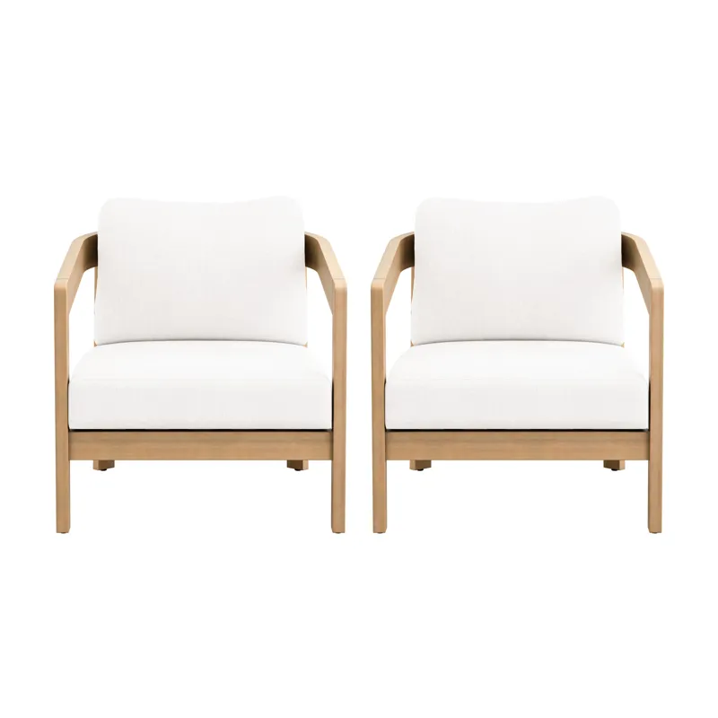 Wesley Patio Club Chair W White Cushion