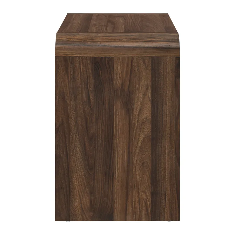 Mara Two Drawer End Table Bedside Table-Walnut