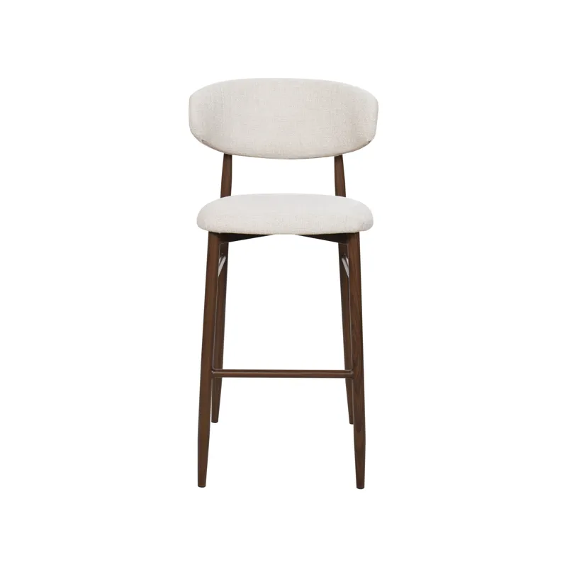 Royce Bar Chair W/Walnut Metal Frame Beige(2 Per Carton)