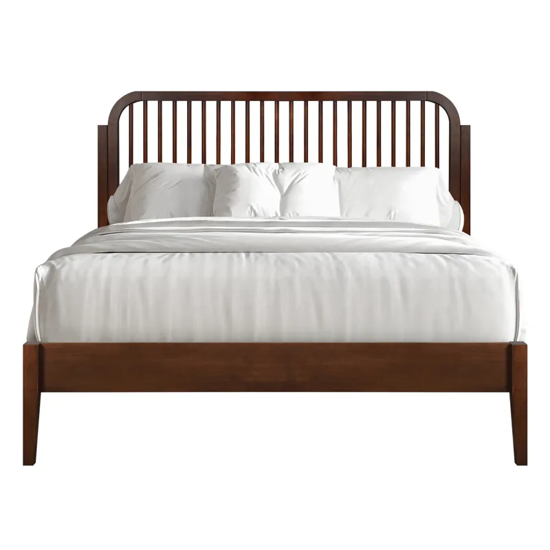 Soma Solid Wood Spindle Headboard-Walnut - Queen
