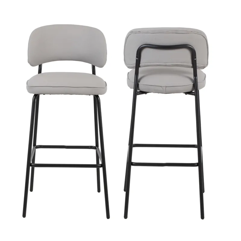 Blythe Ivory Vegan Leather Bar Chair(2 Per Carton)