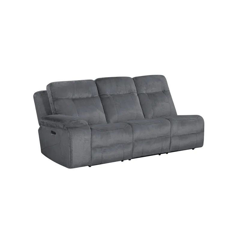 Teddy LAF Sofa W/Power Headrest & Footrest-Gray