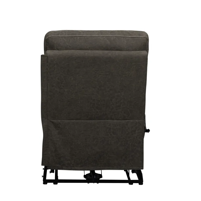 Gaia Armless Recliner W/Power Headrest, Footrest, Massage, Heat-Sable