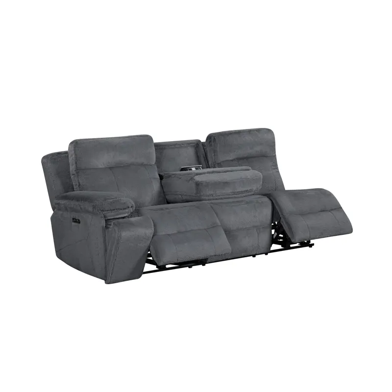 Teddy LAF Sofa W/Power Headrest & Footrest-Gray