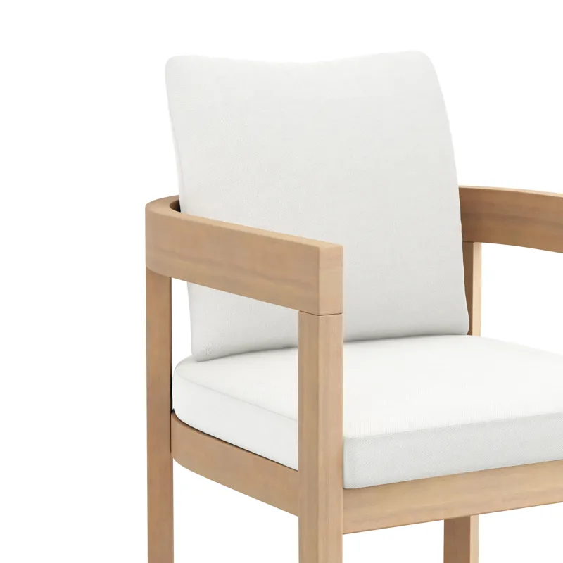 Wesley Patio Side Chair, White Cushion(1 Per Carton)