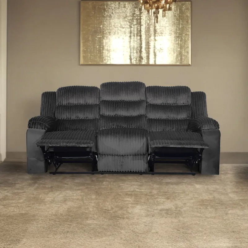 Willow Sofa W/Dual Recliner-Gray