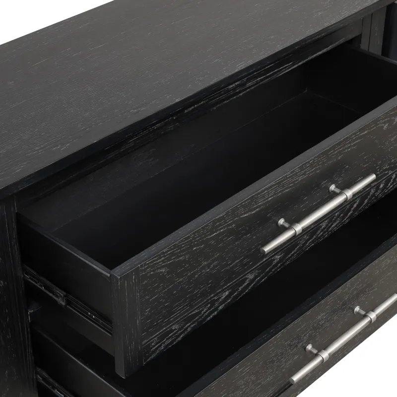 Sable Crest Drop Leaf Server-Black