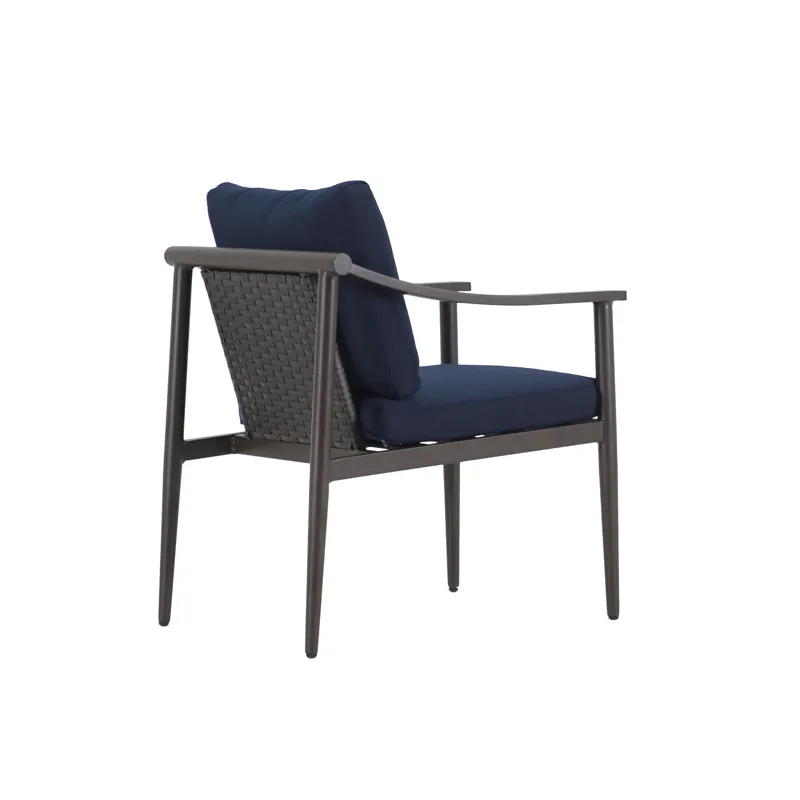 Moana Patio Side Chair, Blue Cushions(2 Per Carton)