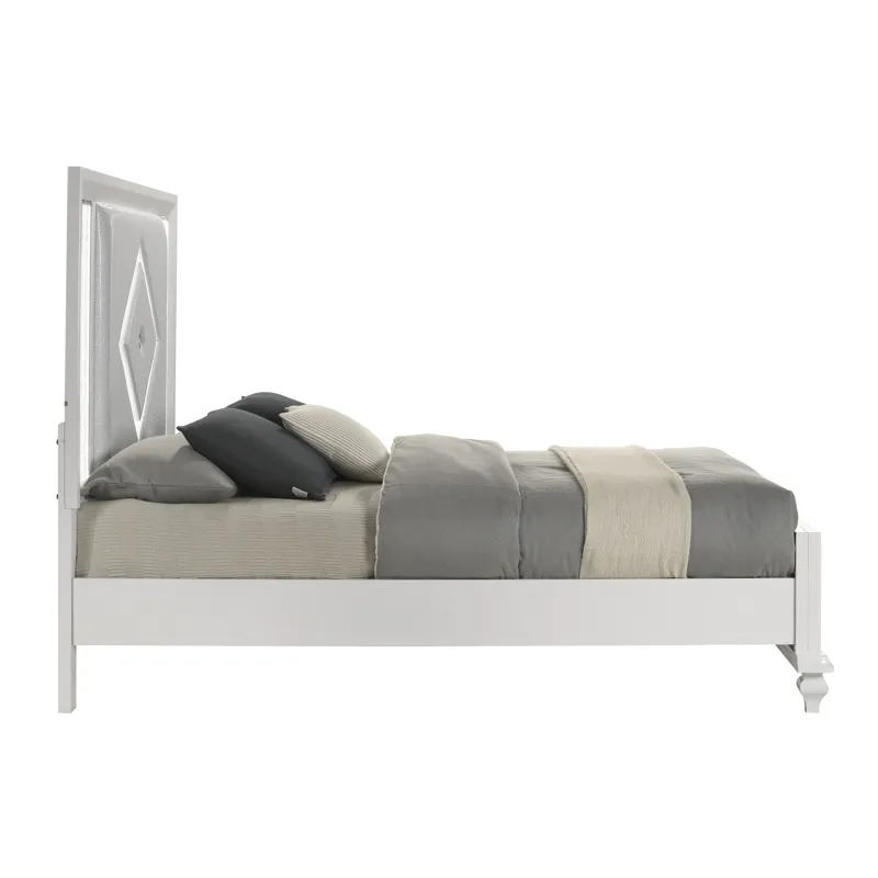 Stardust Side Rails-White - Queen/King
