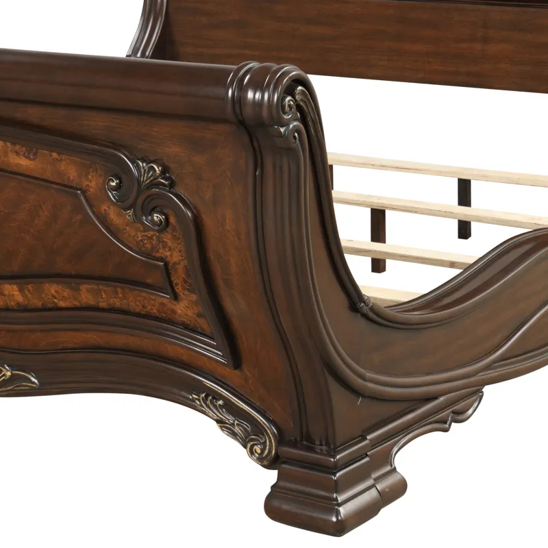 Bella Notte ' Headboard Post Set-Mahogany Brow - Queen/King/California King