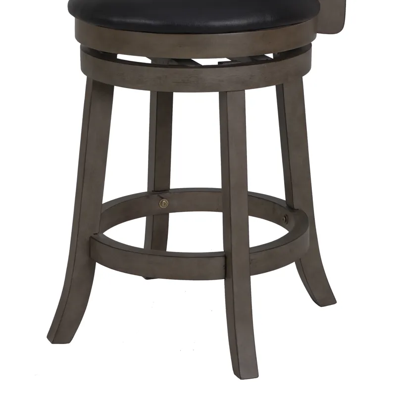 Manchester 24" Counter Stool-Ant Gray W/Pu Seat