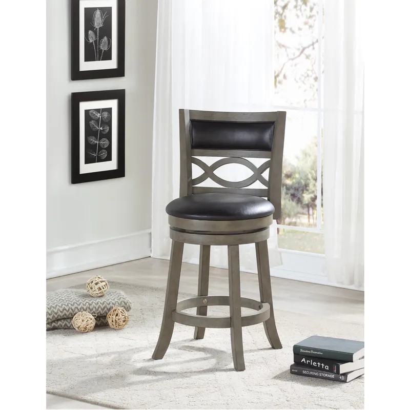 Manchester 24" Counter Stool-Ant Gray W/Pu Seat