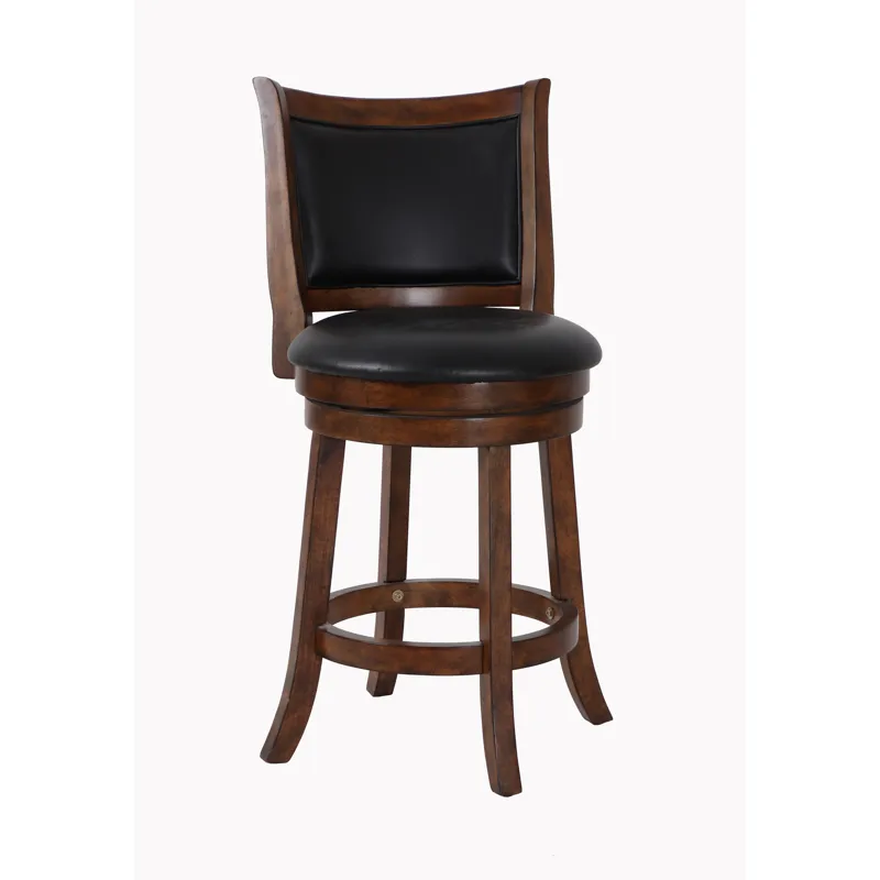 Bristol 24" Counter Stool-Dk Brown W/Pu Seat