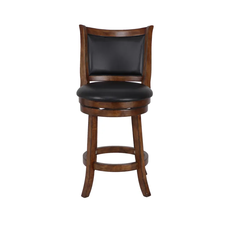 Bristol 24" Counter Stool-Dk Brown W/Pu Seat