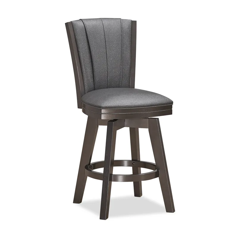 Diva 24" Swivel Counter Stool-Glitter Gray