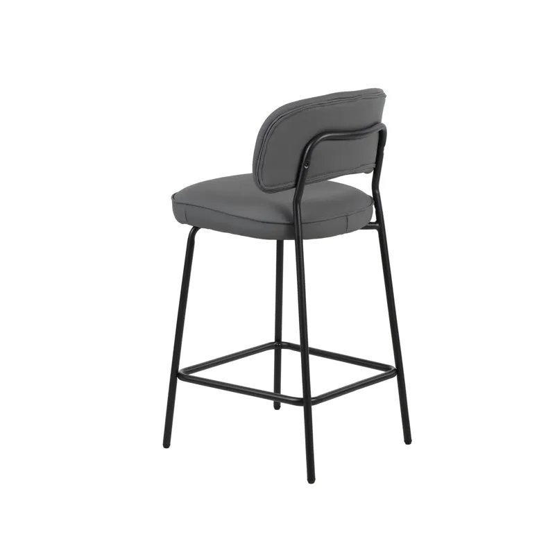 Blythe Gray Vegan Leather Counter Chair(2 Per Carton)