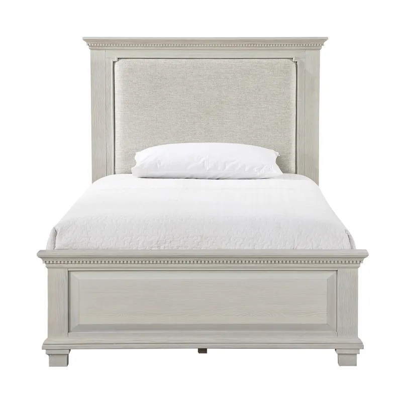 Silver Sands Panel Footboard & Slats-Gray - Full