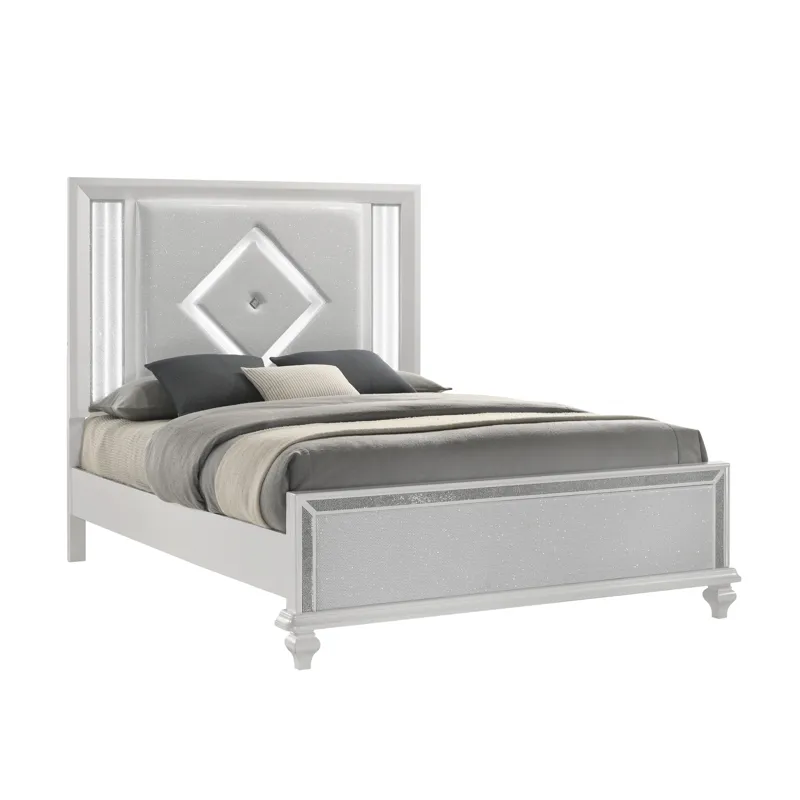 Stardust Side Rails-White - Queen/King