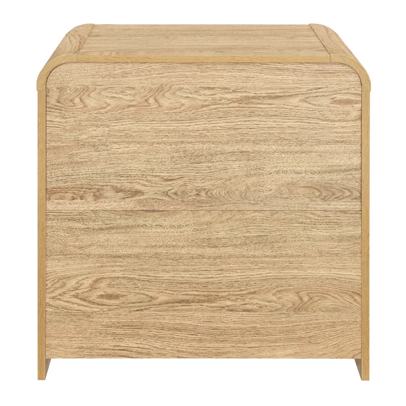 Mara Two Drawer End Table Bedside Table-Natural