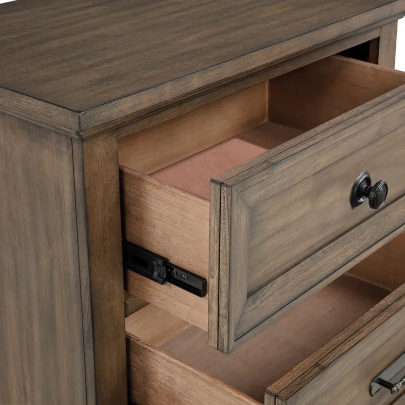Mariana Nightstand W/USB-Vintage Mocha