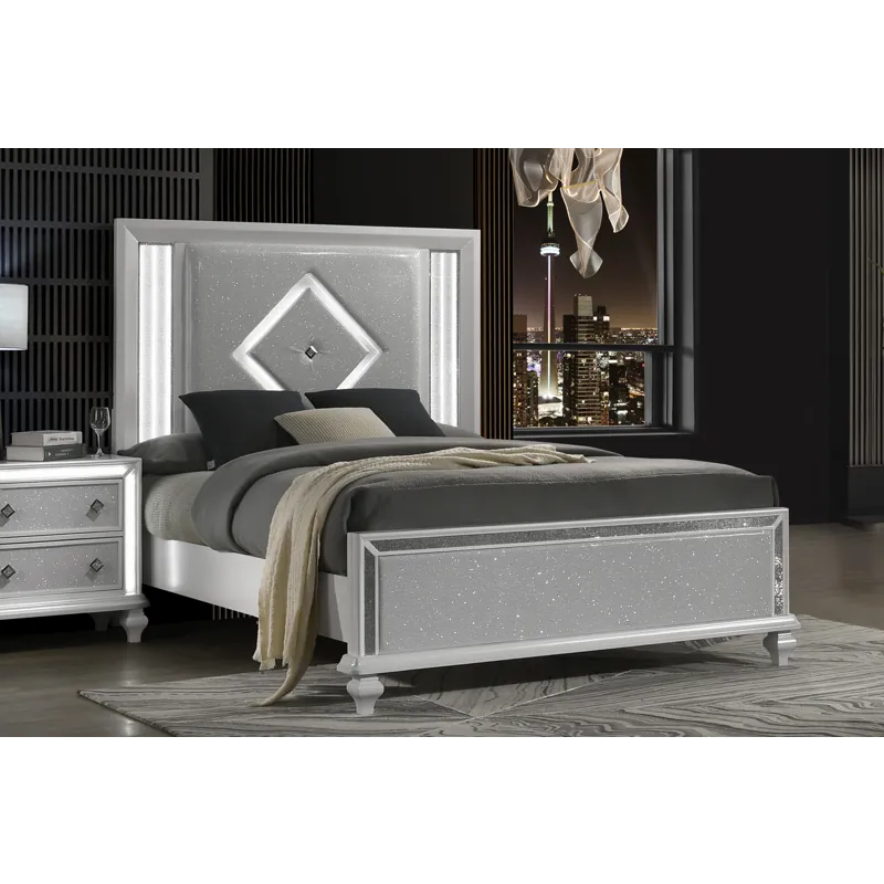 Stardust Side Rails-White - Queen/King