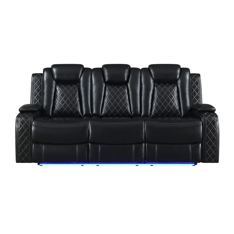 Orion II Sofa W Power Footrest & Headrest-Black