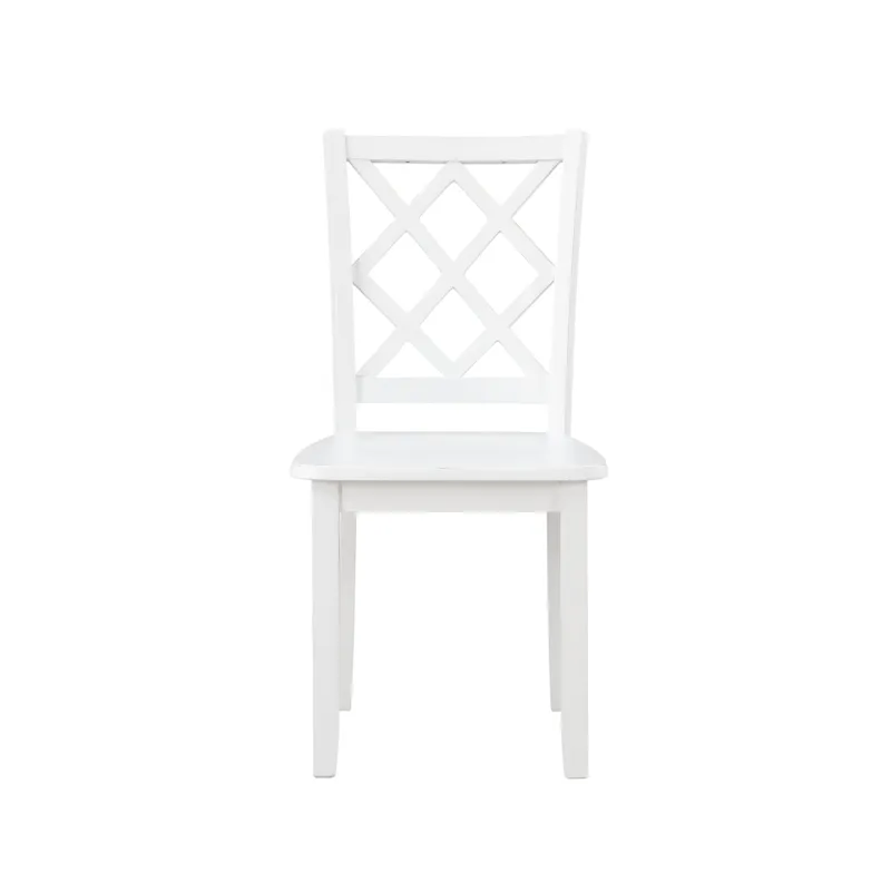 Trellis 5 PC Round Dining Set, Table & 4 Chairs White