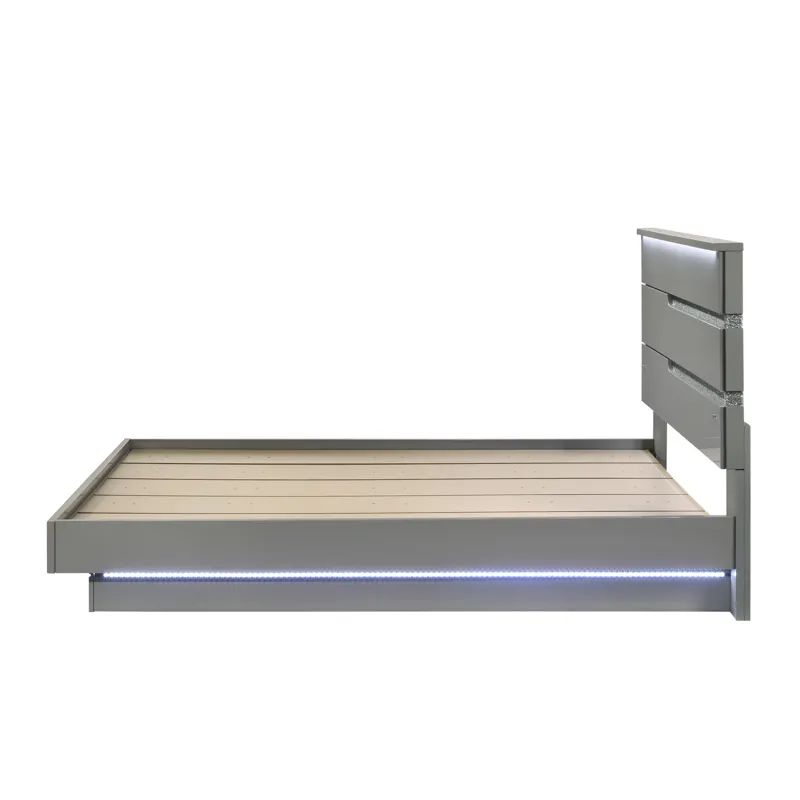 Paradox Platform Bed Headboard-Gray - Queen