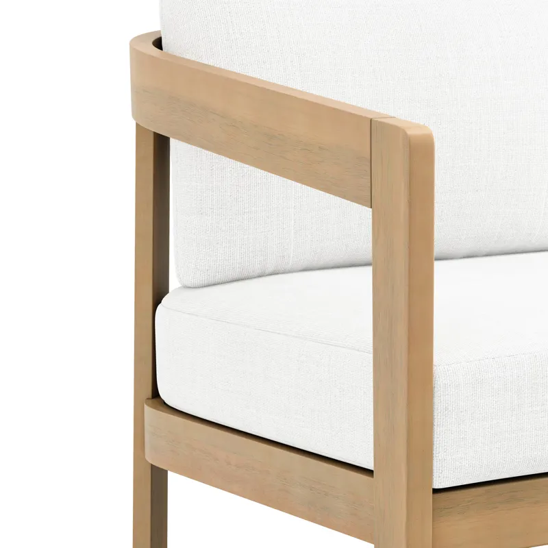Wesley Patio Sofa, W White Cushions