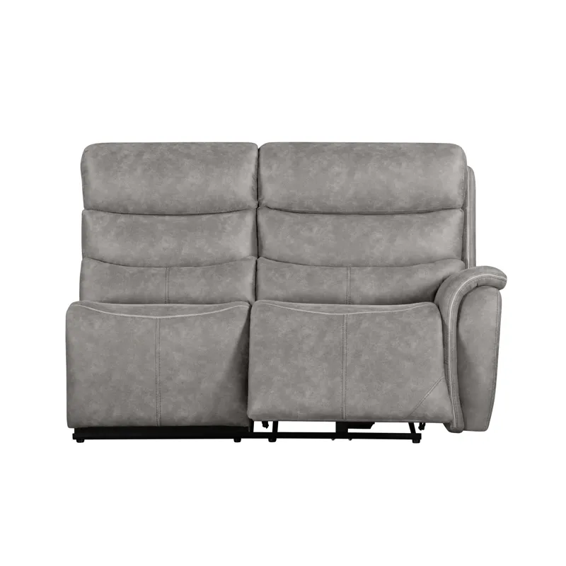Kamari RAF Loveseat W/One Power Headrest & Footrest-Gray