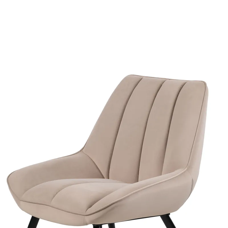 Astrid Taupe Velvet Accent Chair
