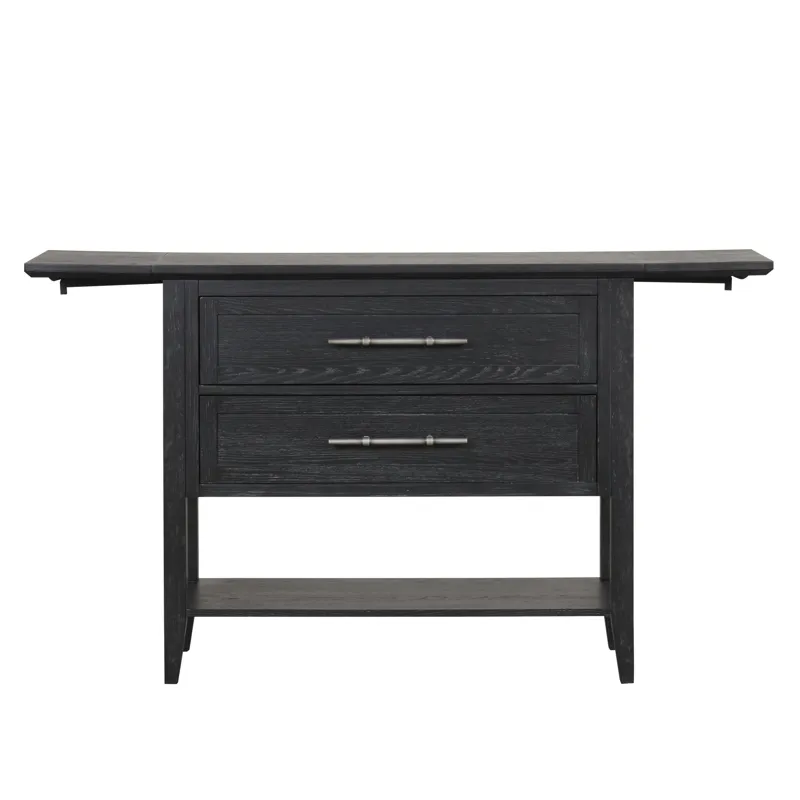 Sable Crest Drop Leaf Server-Black
