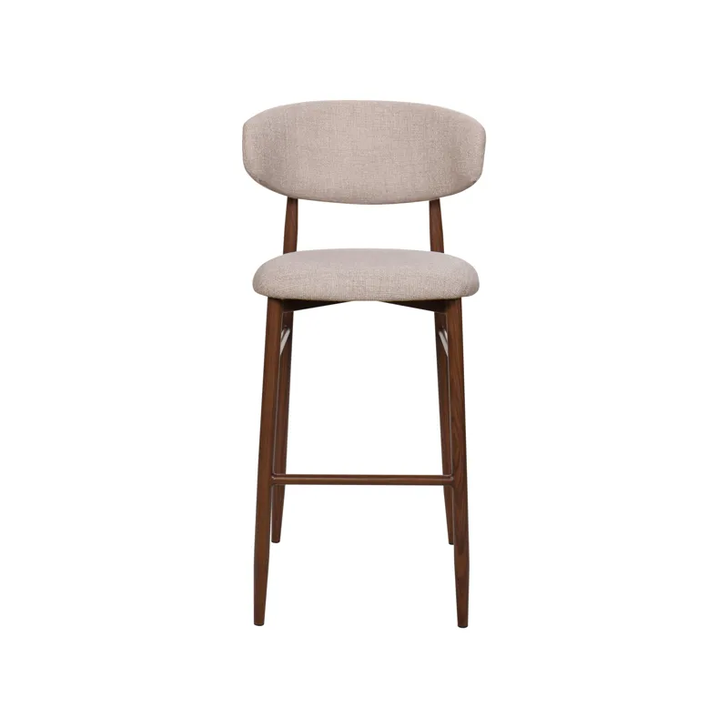 Royce Bar Chair W Walnut Metal Frame Toast(2 Per Carton)