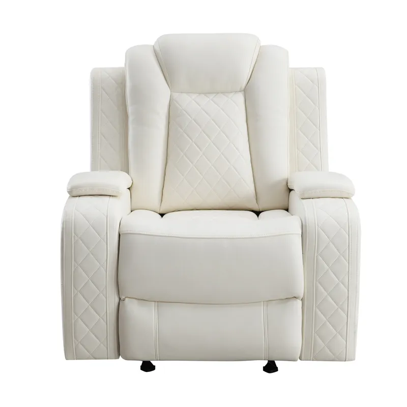 Orion II Glider Recliner W Power Footrest & Headrest-White
