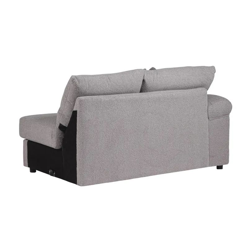 Remi LAF Loveseat W 2 Accent Pillows-Light Gray