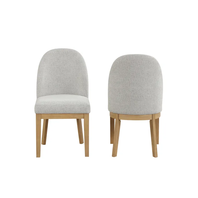 Essence Upholstered Curved Back Chair-Natural