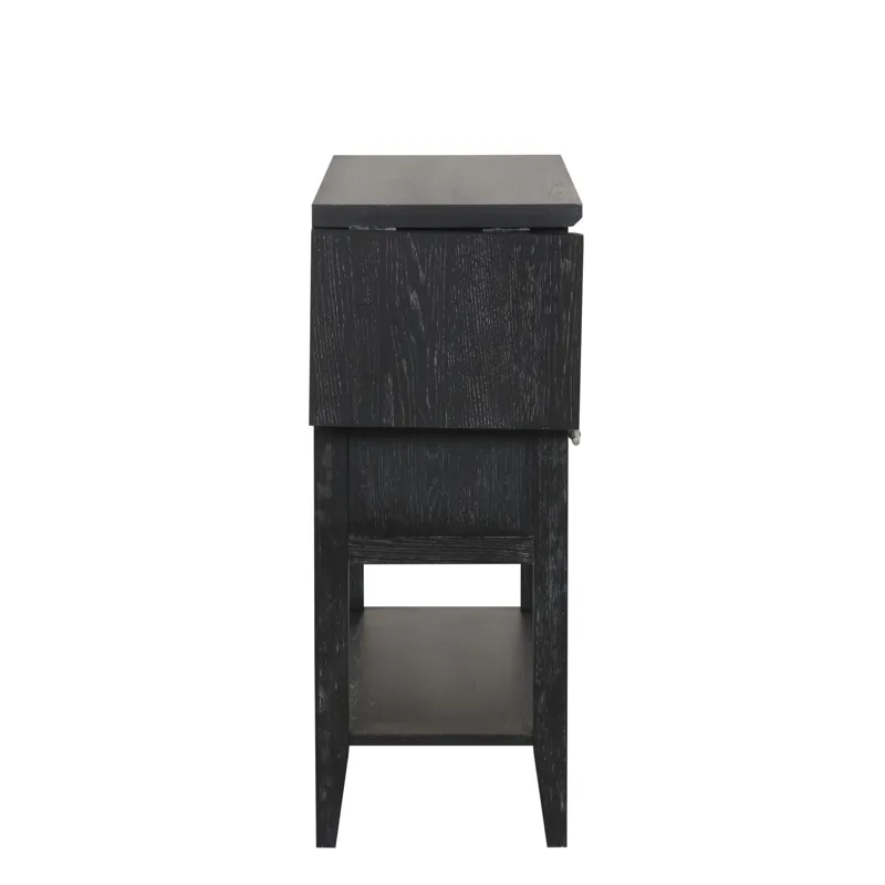 Sable Crest Drop Leaf Server-Black