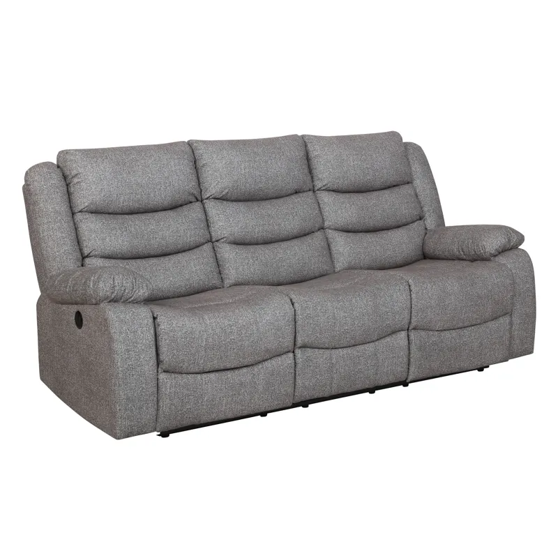 Granada Dual Recliner Sofa W/Power Footrest Gray