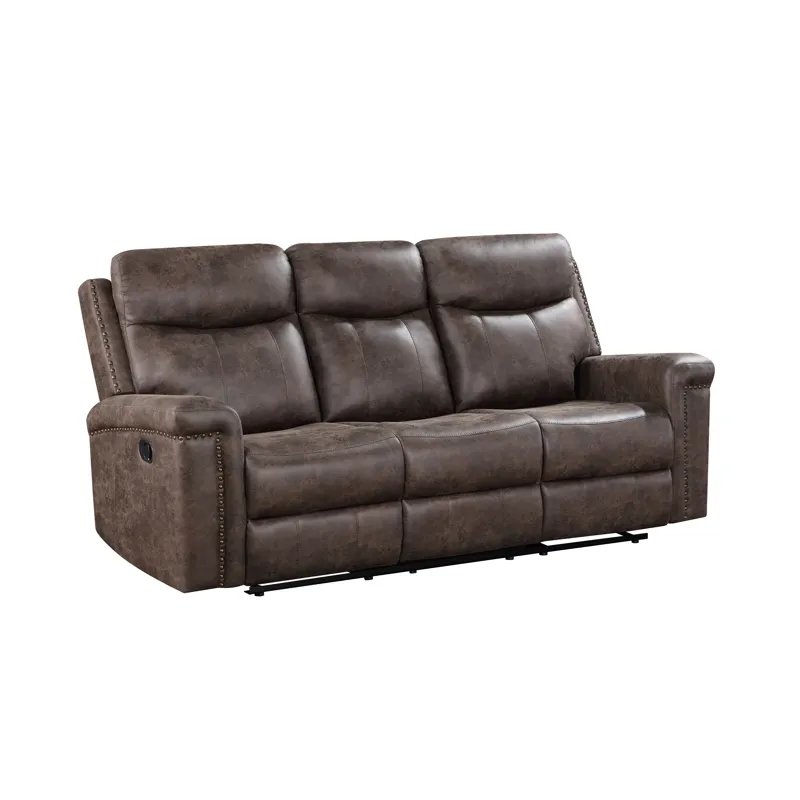 Quade Sofa W/Dual Recliner Mocha