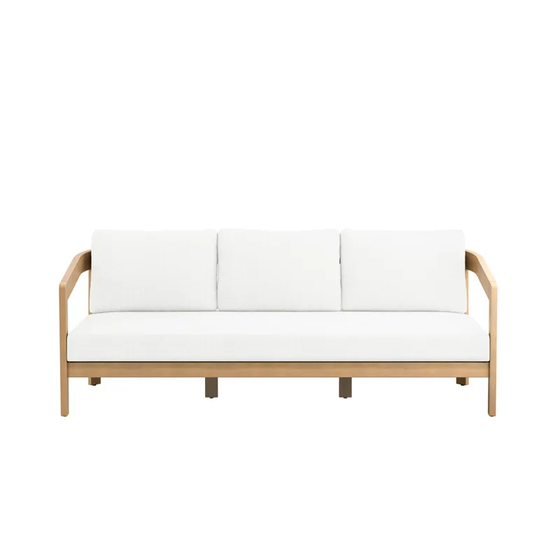 Wesley Patio Sofa, W White Cushions