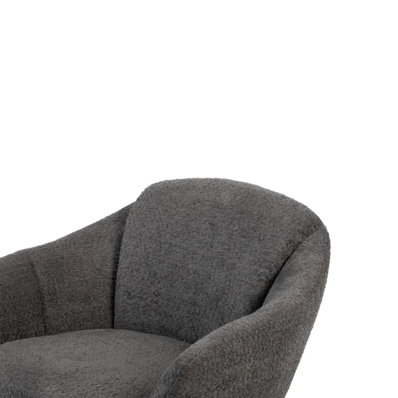 Fleming Gray Boucle Swivel Lounge Chair(1 Per Carton)