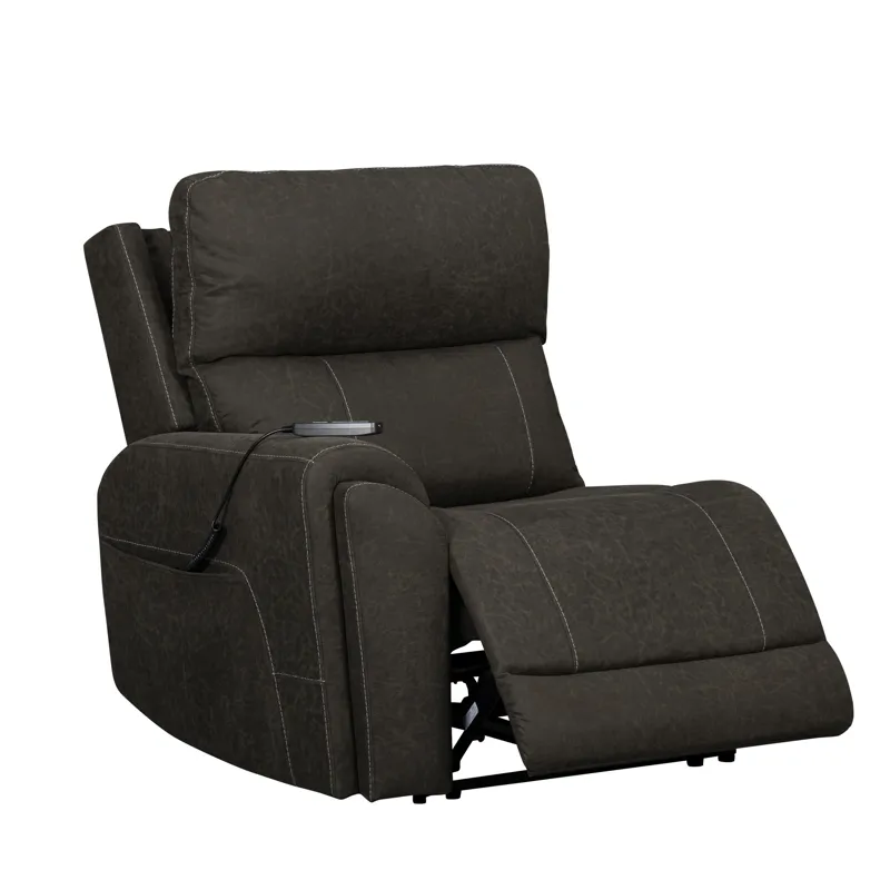 Gaia LAF Recliner W/Power Headrest,footrest, Massage, Heat-Sable