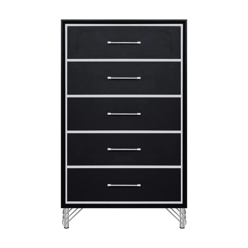 Ava 5 Drawer Chest-Ebony